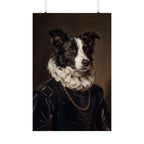 Border Collie Renaissance Royal matte poster print by Tritan, front