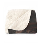 Border Collie Renaissance Royal sherpa blanket by Tritan, folded