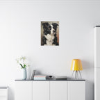 Border Collie Royal Portrait Canvas Wall Art | Majestic Dog Art Print | distinctive Pet Owner Gift for Home Decor