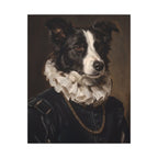 Border Collie Renaissance Royal canvas print by Tritan, front