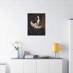 Border Collie Renaissance Royal canvas print by Tritan, desk wall