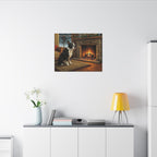 Boston Terrier Acrylic canvas print by Tritan, desk wall