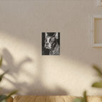 Boston Terrier Charcoal Portrait Canvas | Dog Lover Gift | Pet Memorial Wall Art | Modern Home Decor | Black & White Dog Painting Print