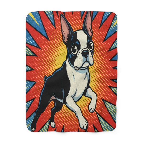 Boston Terrier Comic Pop Art Throw Blanket | Premium Dog Prints | Tritan