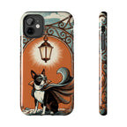 Boston Terrier Halloween tough phone case by Tritan, front and side