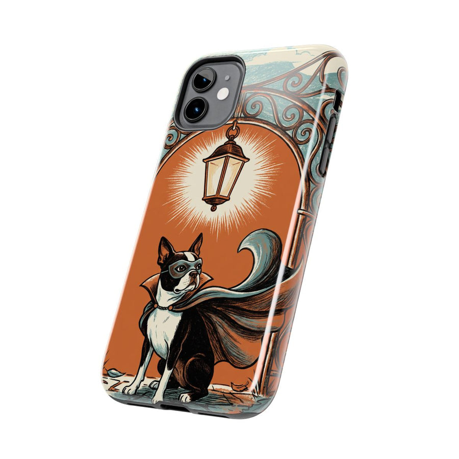 Boston Terrier Halloween tough phone case by Tritan, side