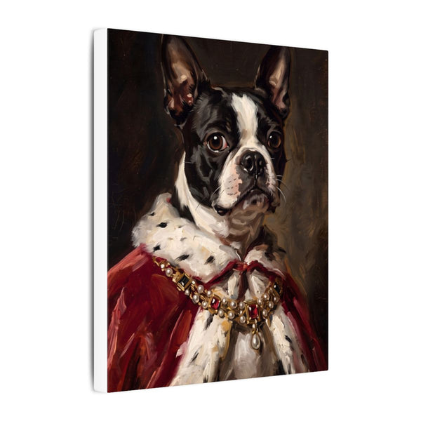 Boston Terrier Kings & Queens Royal Portrait Canvas Wall Art, Regal Dog Painting, Boston Terrier Lover Gift, Stretched Canvas