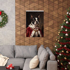 Boston Terrier Kings & Queens matte poster print by Tritan, framed on wall