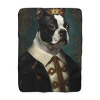 Boston Terrier Kings & Queens Royal Portrait Regal Throw Blanket | Premium Dog Prints | Tritan