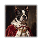 Boston Terrier Kings & Queens vinyl sticker by Tritan, front