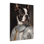 Boston Terrier Medieval Knight canvas print by Tritan, side