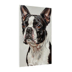 Boston Terrier Oil Portrait canvas print by Tritan, side