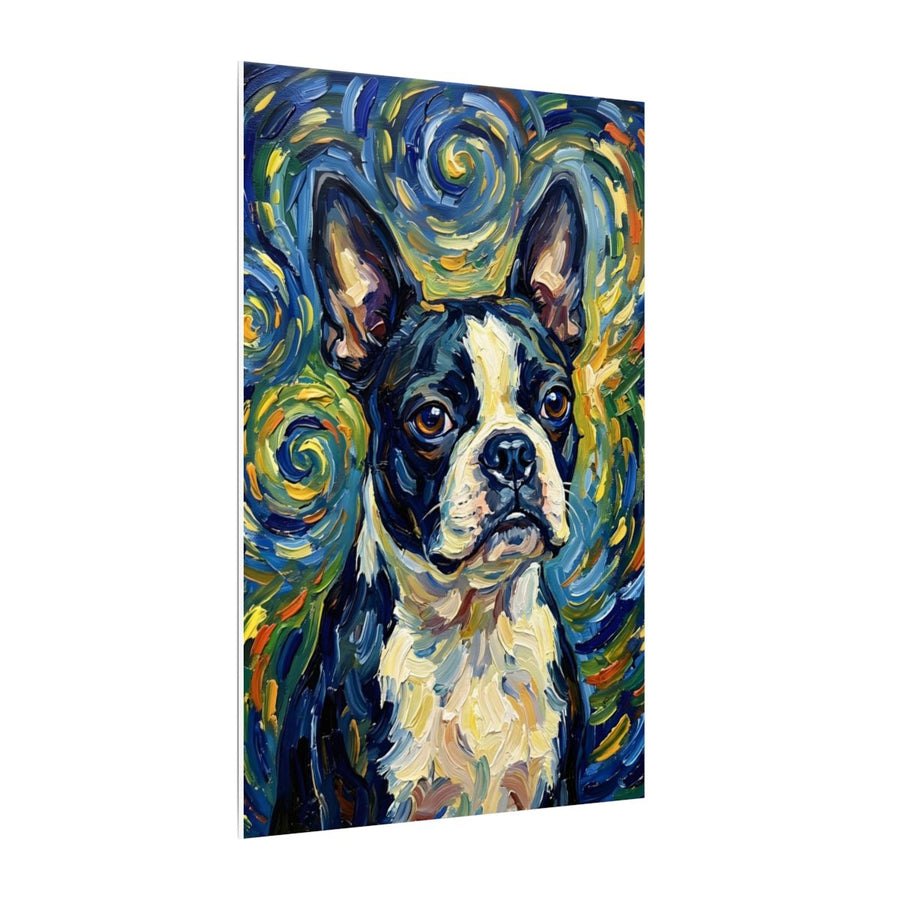 Boston Terrier Post-Impressionist canvas print by Tritan, side