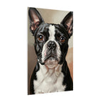 Boston Terrier Oil Portrait canvas print by Tritan, side