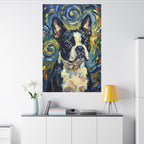 Boston Terrier Post-Impressionist canvas print by Tritan, desk wall