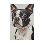 Boston Terrier Oil Portrait canvas print by Tritan, front