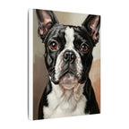 Boston Terrier Oil Portrait Canvas Wall Art | Dog Lover Gift | Pet Memorial Decor | Boston Terrier Mom Dad Gift