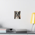 Boston Terrier Oil Portrait Canvas Wall Art | Dog Lover Gift | Pet Memorial Decor | Boston Terrier Mom Dad Gift