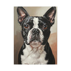 Boston Terrier Oil Portrait Canvas Wall Art | Dog Lover Gift | Pet Memorial Decor | Boston Terrier Mom Dad Gift