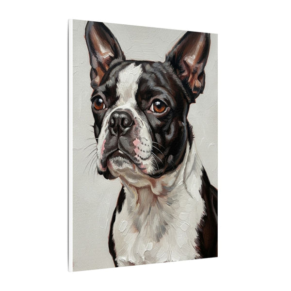 Boston Terrier Oil Portrait Regal Canvas Wall Art, Dog Lover Gift, Pet Owner Home Decor, Boston Terrier Art