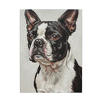 Boston Terrier Oil Portrait Regal Canvas Wall Art, Dog Lover Gift, Pet Owner Home Decor, Boston Terrier Art