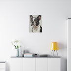 Boston Terrier Oil Portrait Regal Canvas Wall Art, Dog Lover Gift, Pet Owner Home Decor, Boston Terrier Art
