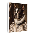 Boston Terrier Renaissance Royal Portrait Canvas Wall Art, Regal Dog Painting, Boston Terrier Lover Gift, Stretched Canvas