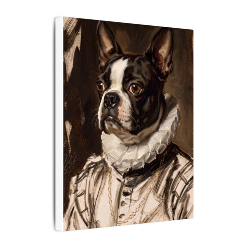 Gallery-wrapped canvas side profile showing the 0.75 inch depth