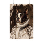 Boston Terrier Renaissance Royal matte poster print by Tritan, front