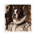 Boston Terrier Renaissance Royal vinyl sticker by Tritan, front