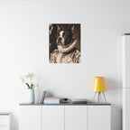 Boston Terrier Renaissance Royal canvas print by Tritan, desk wall