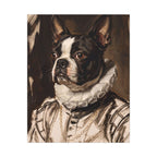 Boston Terrier Renaissance Royal canvas print by Tritan, front