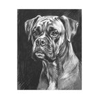 Boxer Charcoal canvas print by Tritan, front