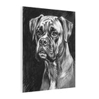Boxer Charcoal canvas print by Tritan, side