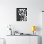 Boxer Charcoal canvas print by Tritan, desk wall