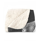 Boxer Charcoal sherpa blanket by Tritan, folded