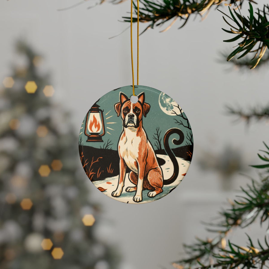 Boxer Halloween Poster ceramic ornament by Tritan, context