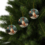 Boxer Halloween Poster ceramic ornament by Tritan, set