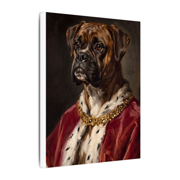 Boxer Kings & Queens Royal Portrait Canvas Wall Art, Regal Dog Painting, Boxer Lover Gift, Stretched Canvas