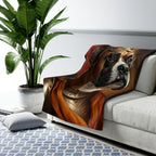 Boxer Kings & Queens Royal Portrait Regal Throw Blanket | Premium Dog Prints | Tritan