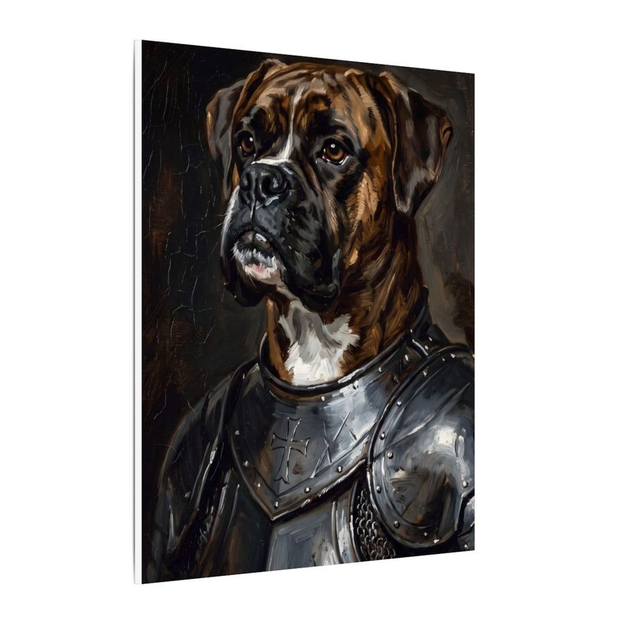Boxer Medieval Knight canvas print by Tritan, side