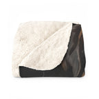 Boxer Medieval Knight sherpa blanket by Tritan, folded
