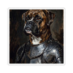 Boxer Medieval Knight vinyl sticker by Tritan, front