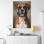 Boxer Oil Portrait canvas print by Tritan, desk wall