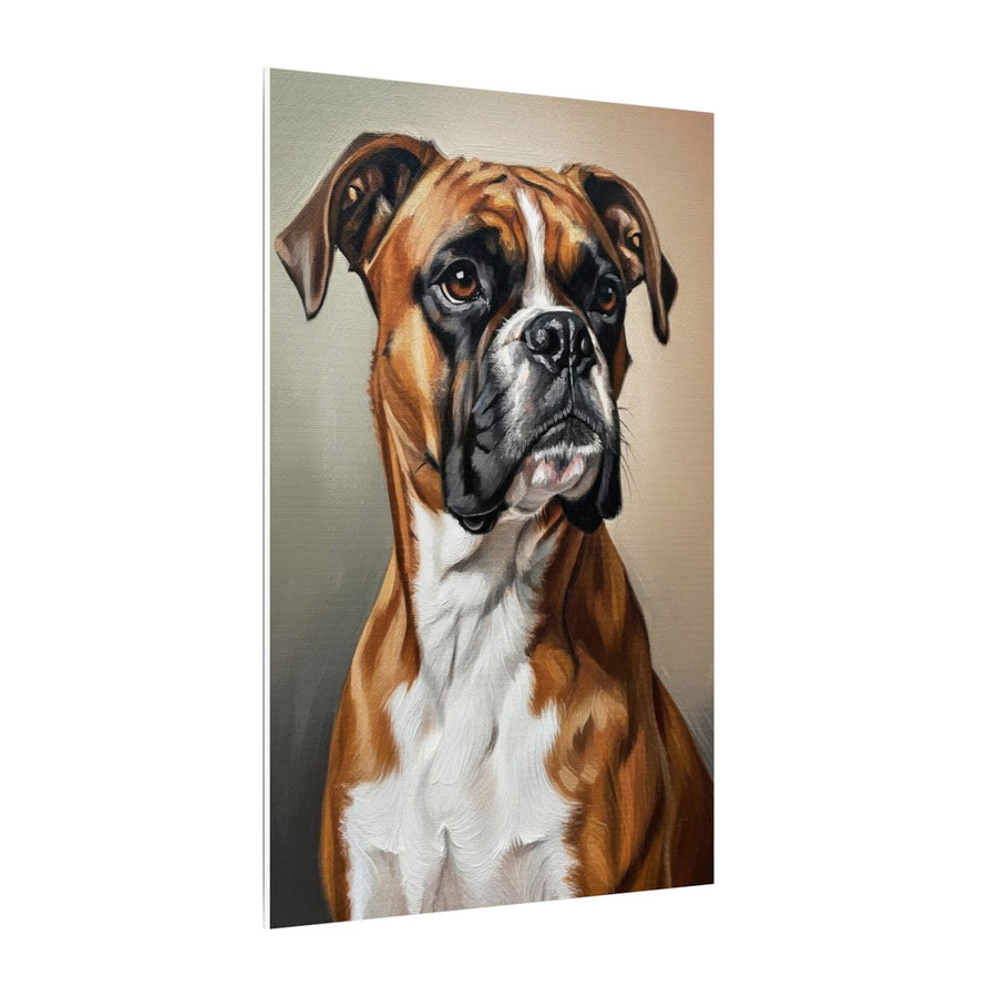 Boxer Oil Portrait canvas print by Tritan, side