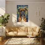 Boxer Post-Impressionist canvas print by Tritan, sofa wall