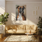 Boxer Oil Portrait canvas print by Tritan, sofa wall