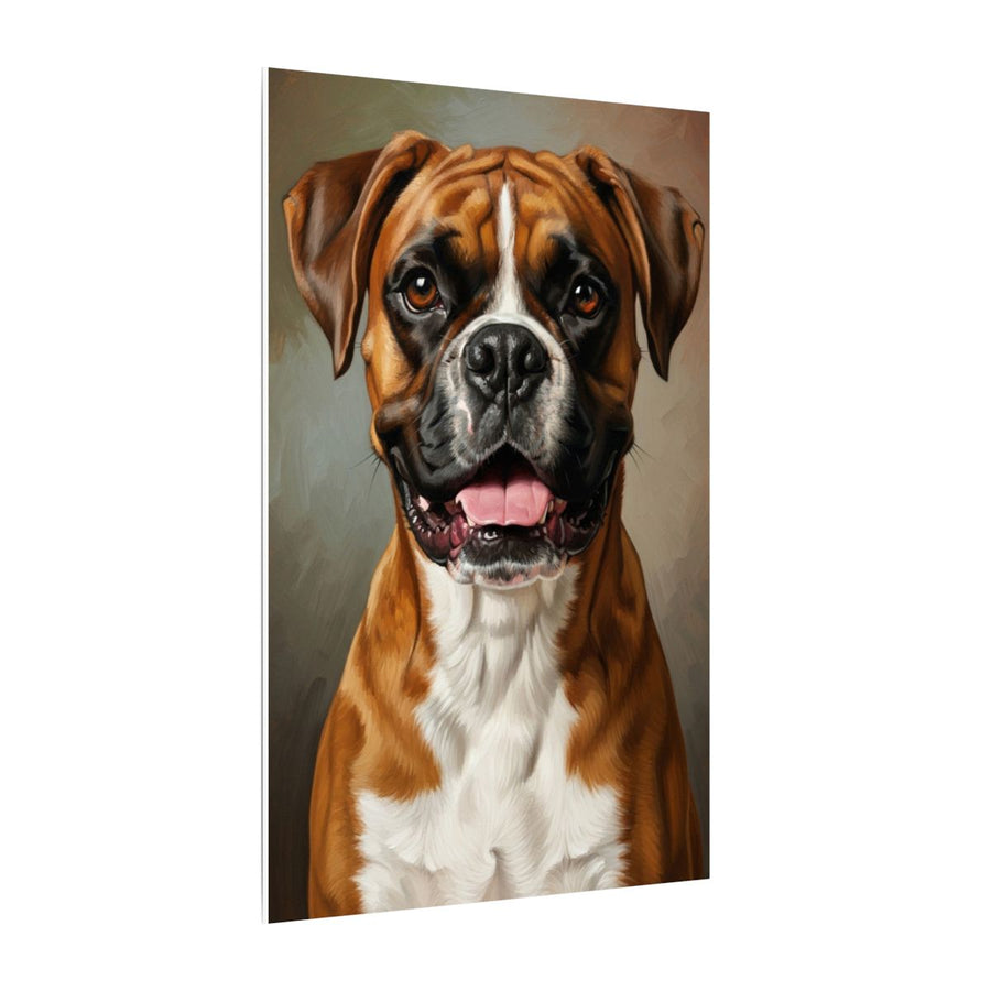 Boxer Oil Portrait canvas print by Tritan, side