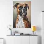 Boxer Oil Portrait canvas print by Tritan, desk wall