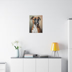 Boxer Wall Art Canvas Print, Regal Oil Portrait for Boxer Lovers, Dog Owner Gift, Pet Mom Dad Present, Stretched Canvas Home Decor
